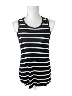 Anthropologie Akemi + Kin Black & White Striped Sleeveless Tank Top Size M